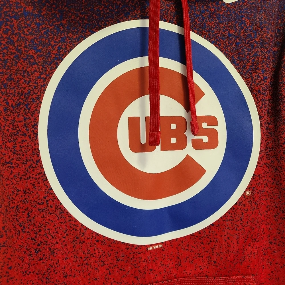 Nike Chicago Cubs Hoodie Size Small Red Blue EUC - Picture 5 of 12